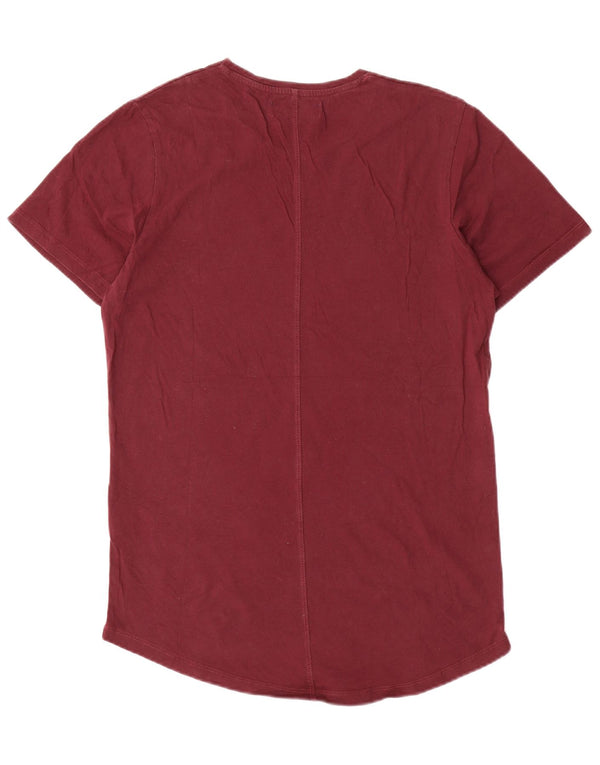Jack & Jones Herre T-Shirt Top Medium Bourgogne Bomuld