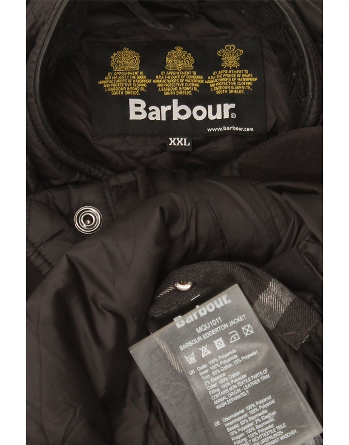 Barbour Herre Quiltet Jakke UK 44 2XL Sort Polyamid