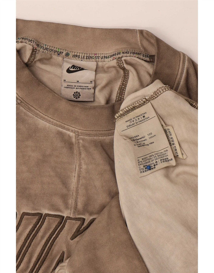 Nike Herre grafisk sweatshirt Jumper Medium Beige Bomuld