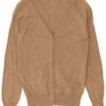 Zara Dame Cardigan Sweater UK 16 Stor Beige Bomuld