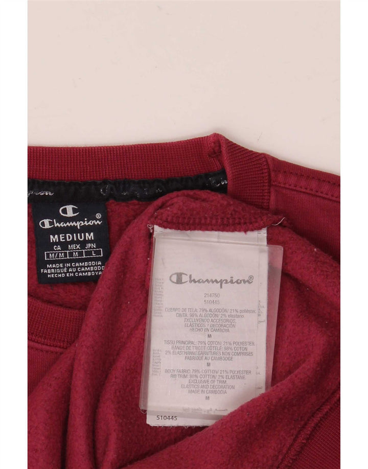 Champion Herre Sweatshirt Jumper Medium Rød Bomuld
