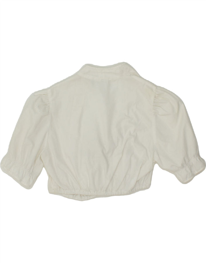 SPIETH & WENSKY Womens Crop Blouse Top EU 36 Small White Polyester Vintage Spieth & Wensky and Second-Hand Spieth & Wensky from Messina Hembry 