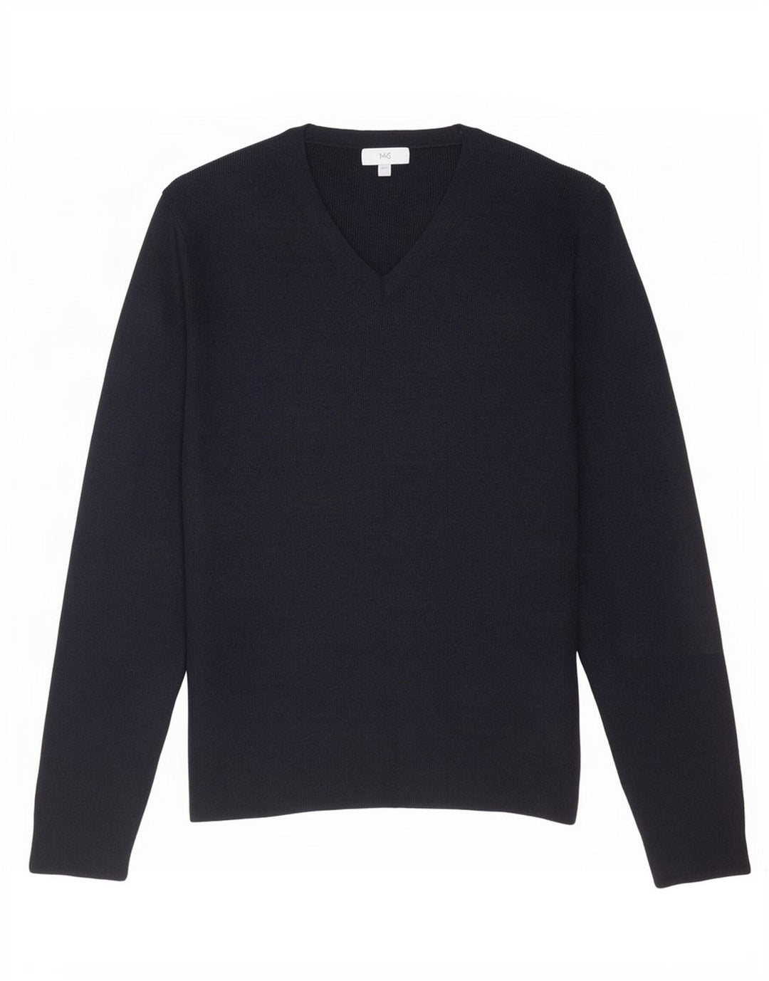 Marks & Spencer Dame V-hals sweater UK 16 Large Black Viscose