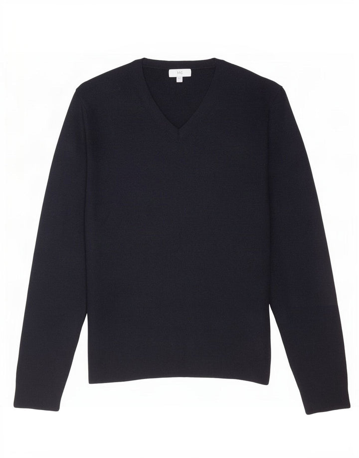 Marks & Spencer Dame V-hals sweater UK 16 Large Black Viscose