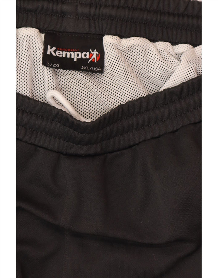 VINTAGE Herre grafiske sportsshorts 2XL Grå Colourblock