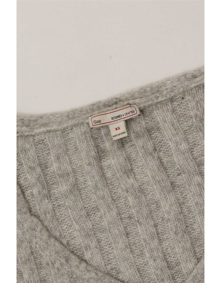 Gap Dame Oversized V-hals sweater UK 6 XS Grå