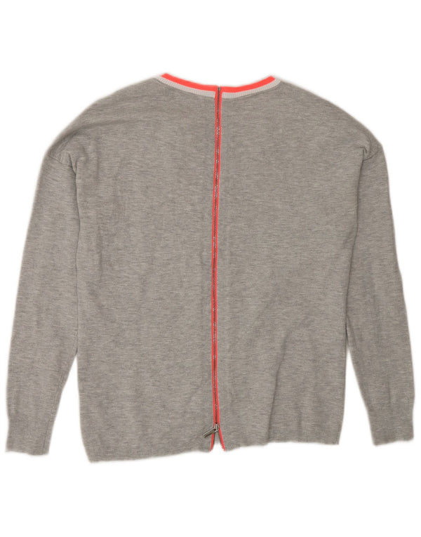 Karen Millen Dame Boat Neck Jumper Sweater US 1 XS Grå Viscose