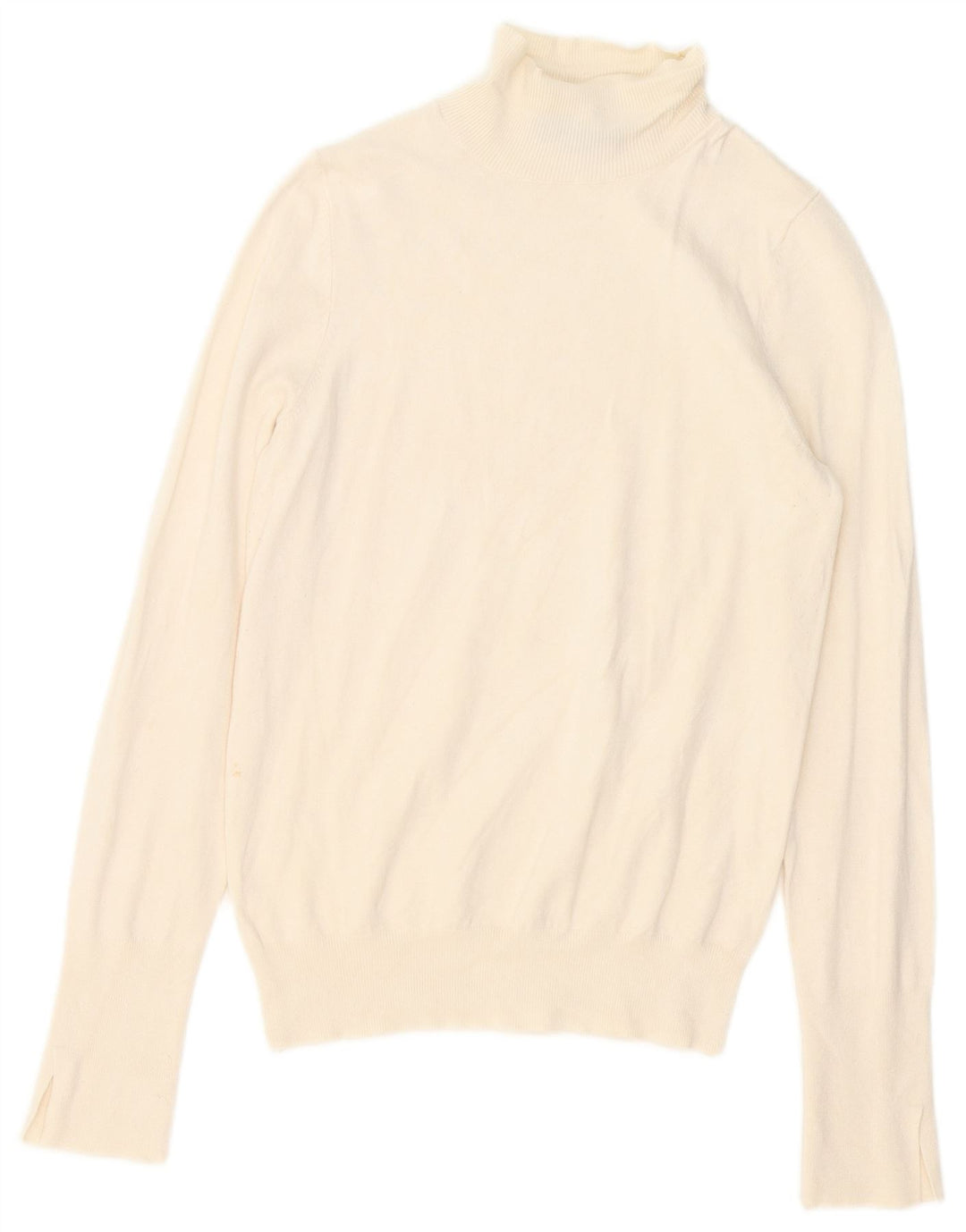 Zara Dame Turtle Neck Jumper Sweater UK 10 Small Beige