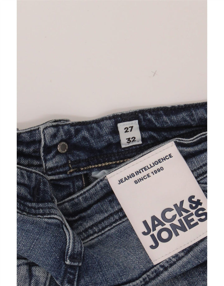 JACK & JONES Mens GLENN Distressed Slim Jeans W27 L32 Blue Cotton Vintage Jack & Jones and Second-Hand Jack & Jones from Messina Hembry 