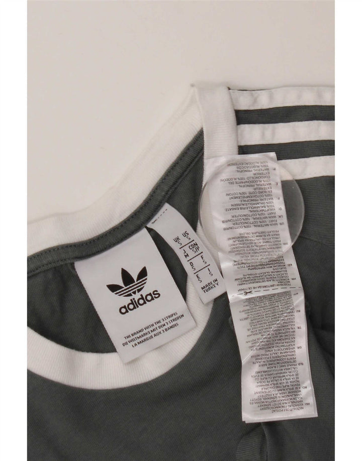 Adidas Herre T-Shirt Top Lille Grå Colourblock Bomuld