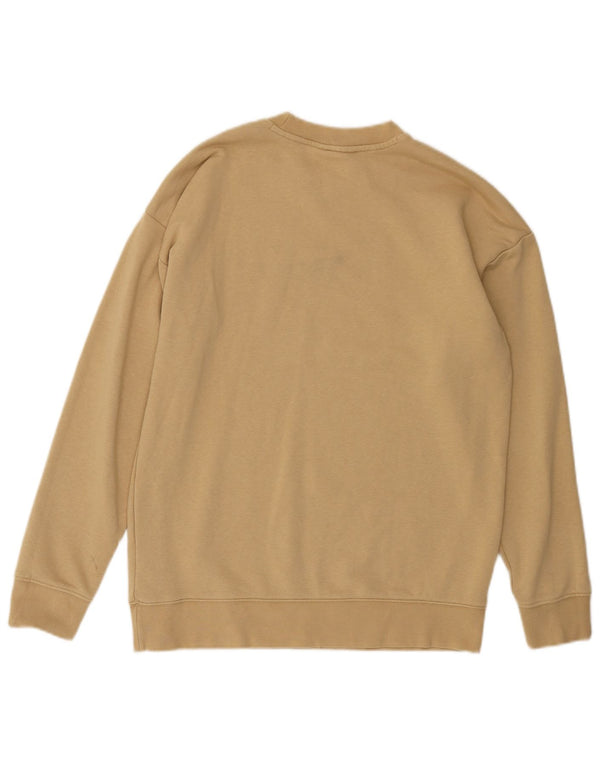 ADIDAS Dame Oversized Sweatshirt Jumper UK 8 Small Beige Bomuld