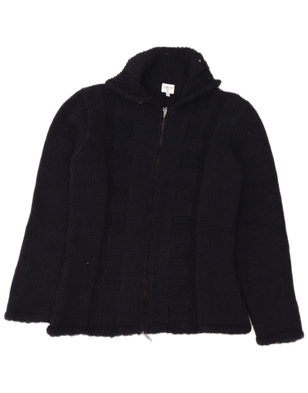 Armani Collezioni Mens Cardigan Sweater IT 50 Medium Navy Blue Acrylic