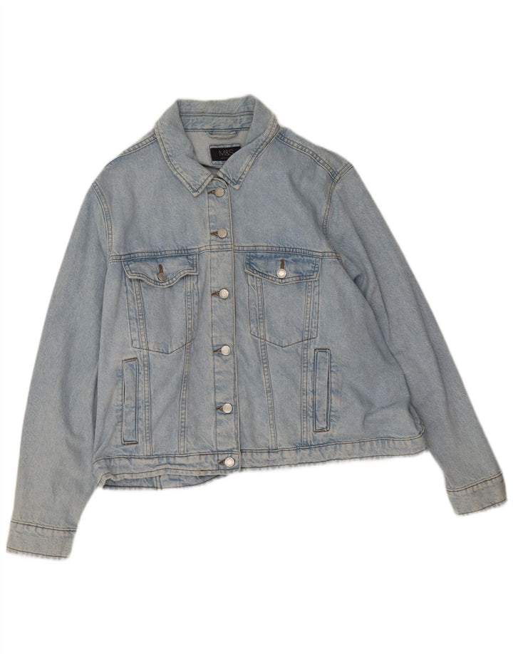 Marks & Spencer Dame denimjakke UK 28 6XL Blå Bomuld