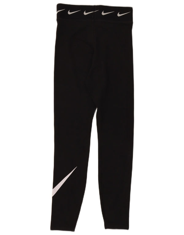 NIKE Grafiske Leggings til kvinder UK 8 Lille Sort