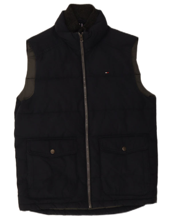 Tommy Hilfiger Herre Polstret Gilet UK 36 Small Navy Blue Cotton