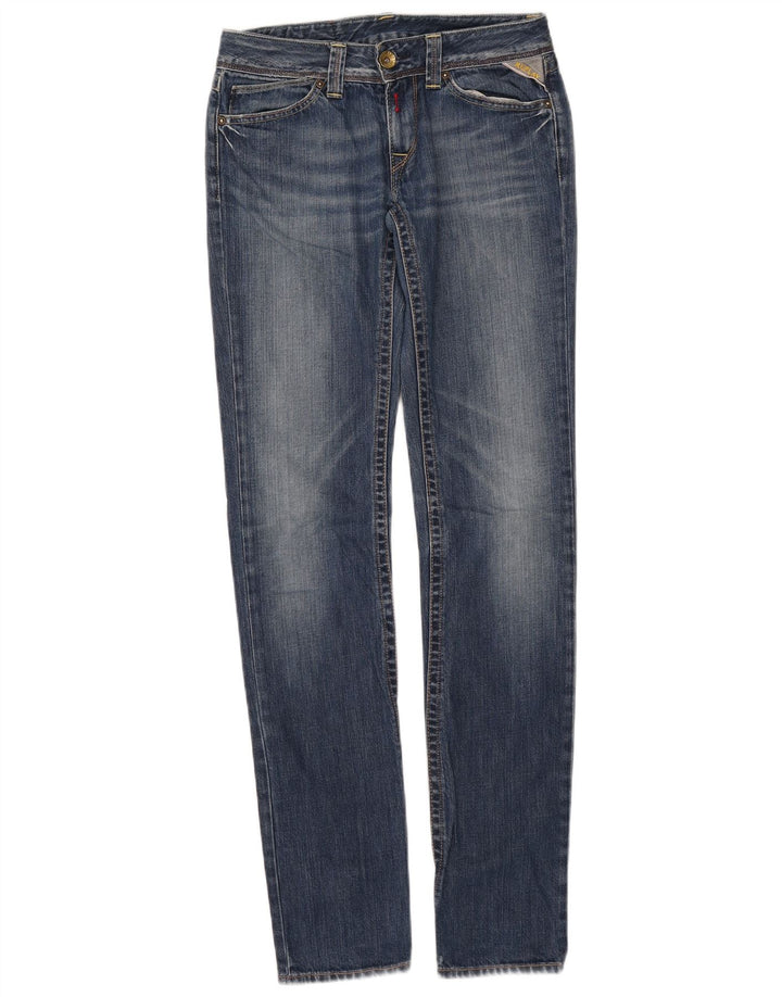 Replay Dame Slim Jeans W27 L34 Blå Bomuld