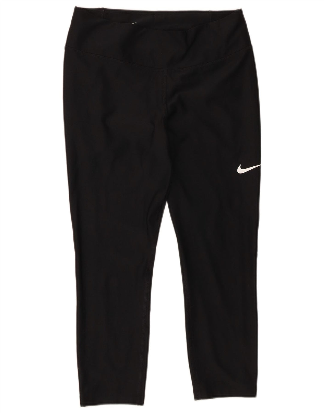NIKE Dame Dri Fit Capri Leggings UK 12 Medium Black Polyester