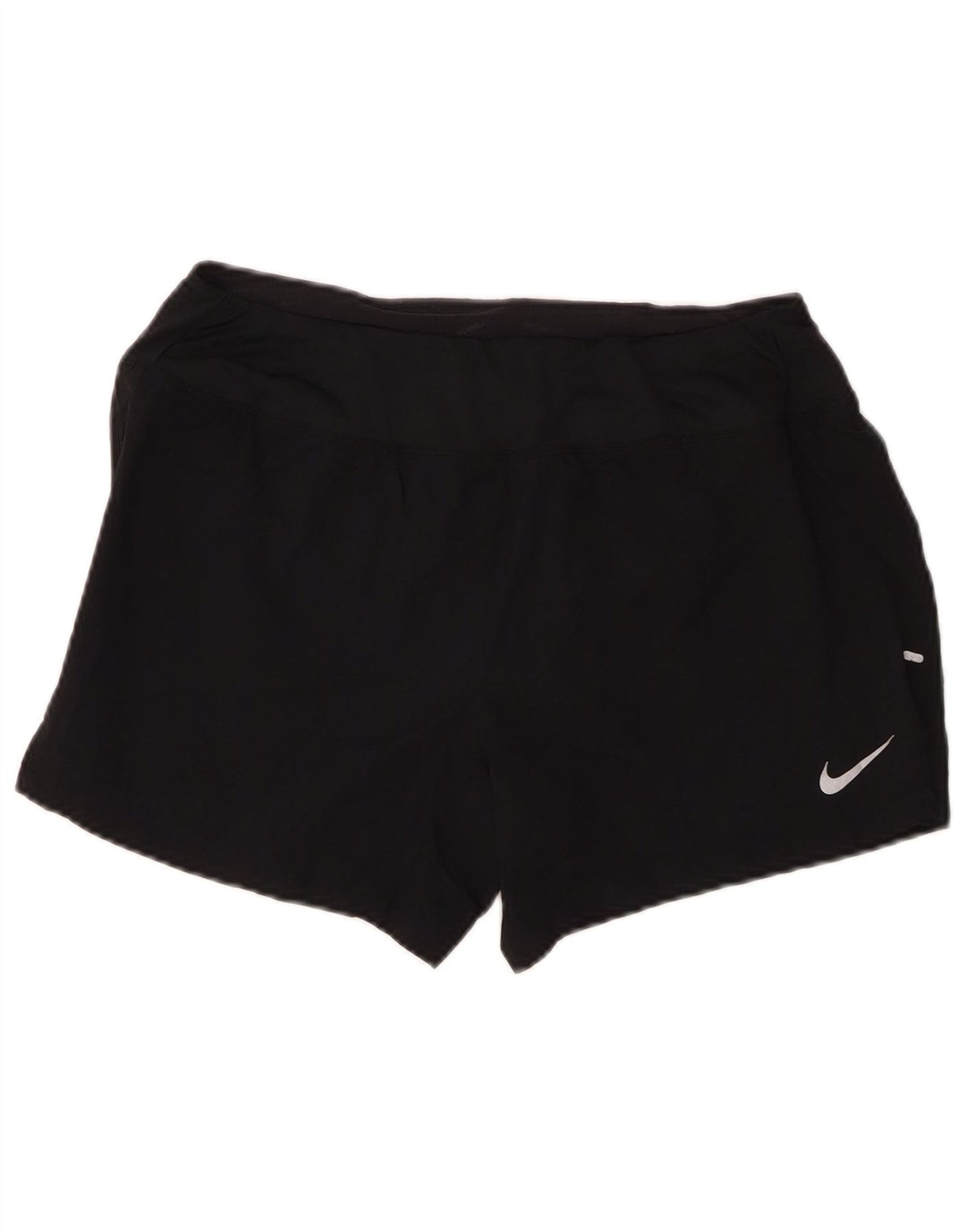 Nike Womens Dri Fit Regular Sports Shorts UK 14 Medium Black Polyester