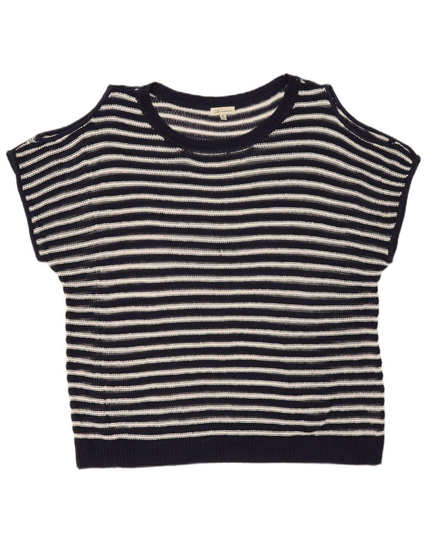 Marks & Spencer Kvinder Off Shoulder Tunikakjole UK 18 XL Marineblå Stribet
