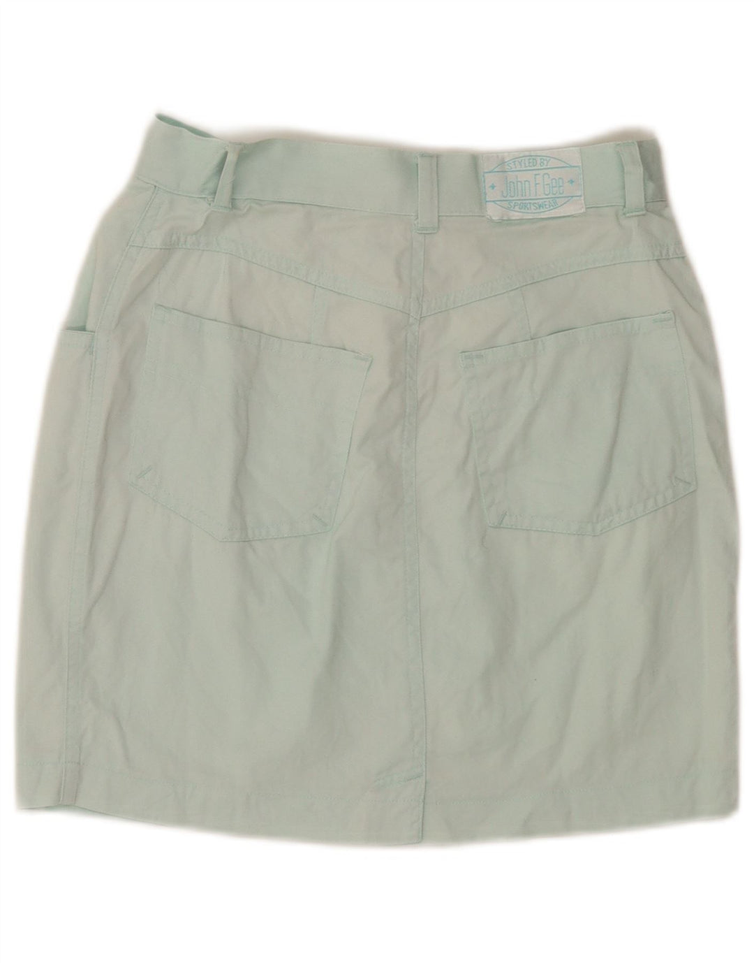 John F Gee Dame Mini-nederdel EU 36 Small W26 Blue Cotton