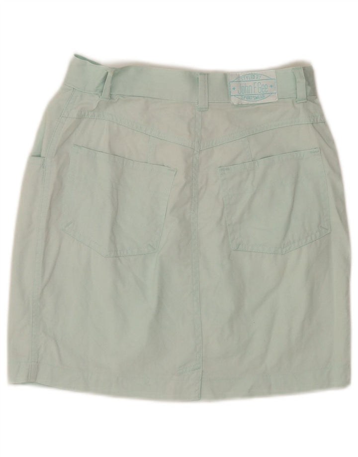 John F Gee Dame Mini-nederdel EU 36 Small W26 Blue Cotton