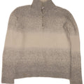 Reiss Herre Zip Neck Jumper Sweater Small Grå Flecked Polyamid
