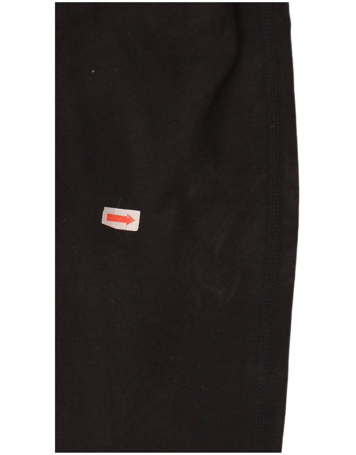 REEBOK Womens Leggings UK 10 Small Black Colourblock Bomuld