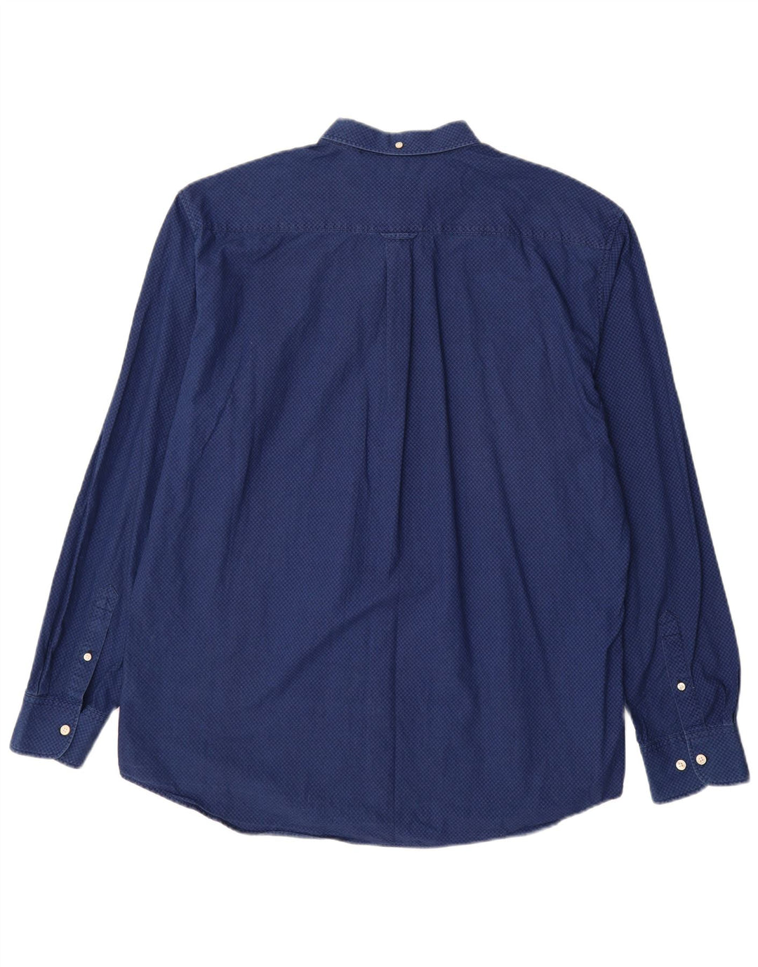 GANT Herre Regular Fit Skjorte Størrelse 45/46 18 2XL Blå Geometrisk Bomuld