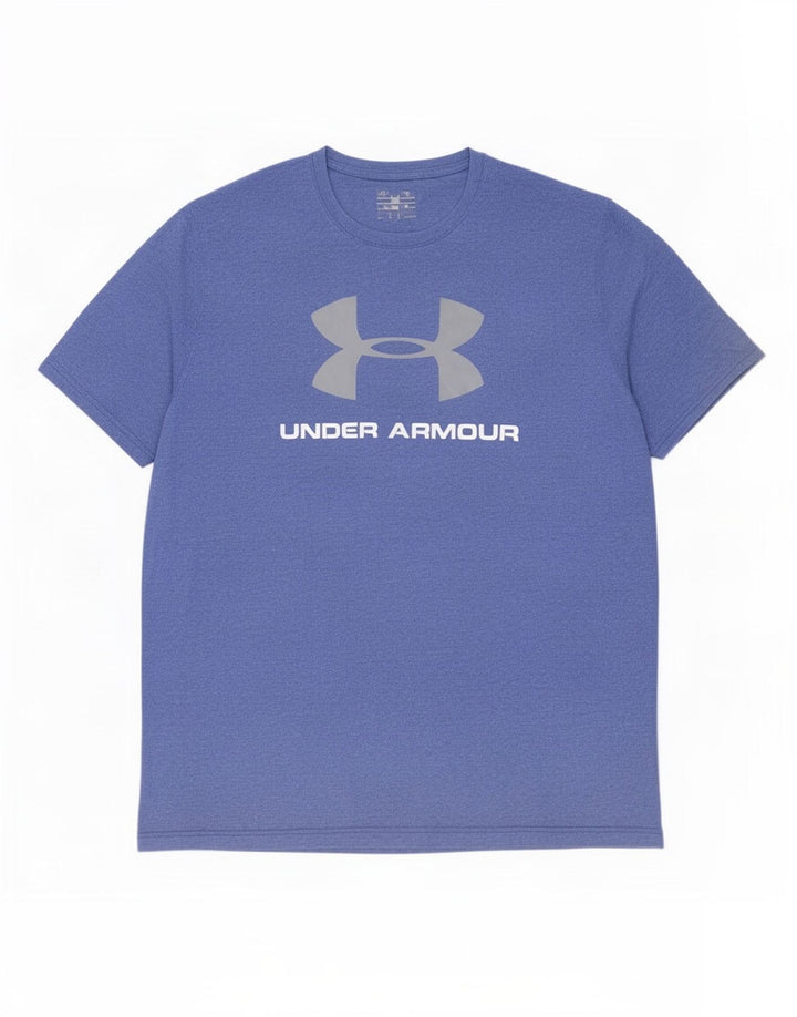 Under Armour Herre Grafisk T-Shirt Top 2XL Blå