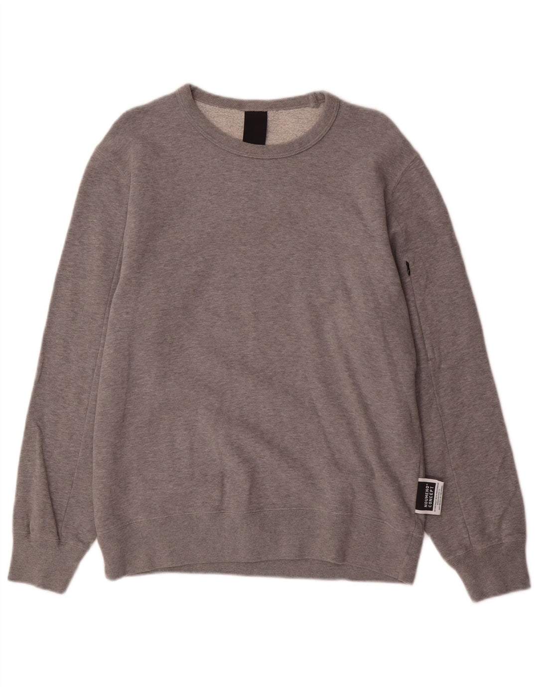 NOUMENO CONCEPT Grafisk sweatshirt til mænd Medium Grå Bomuld