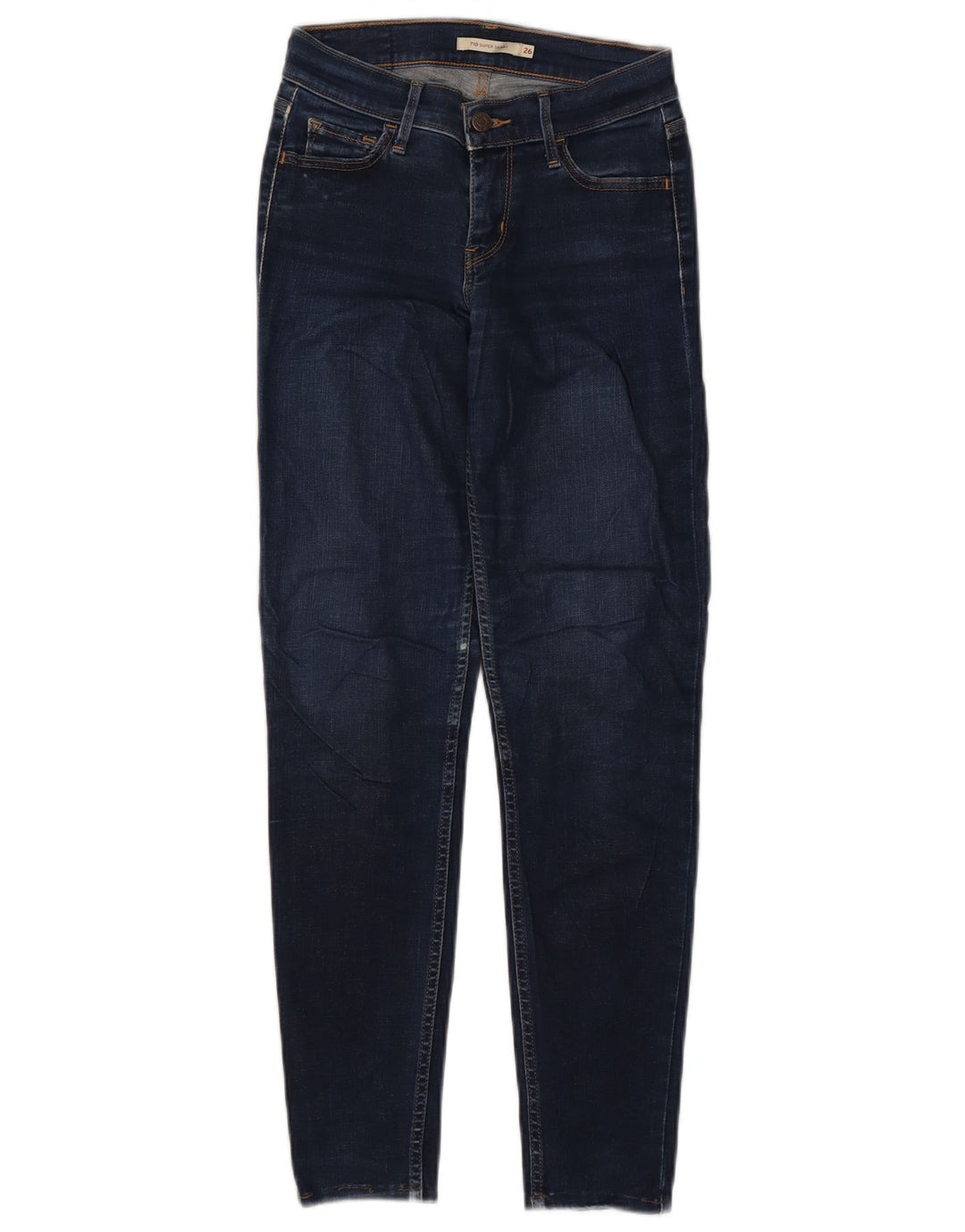 Levi's Dame 710 Super Skinny Jeans W26 L28 Marineblå