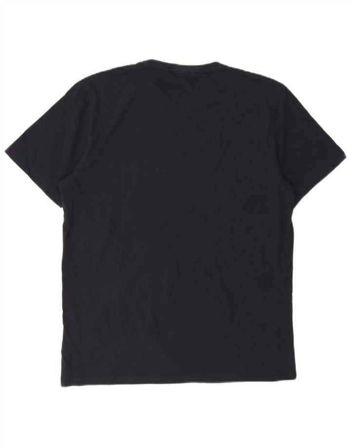 Reiss Herre T-Shirt Top Stor Marineblå Bomuld