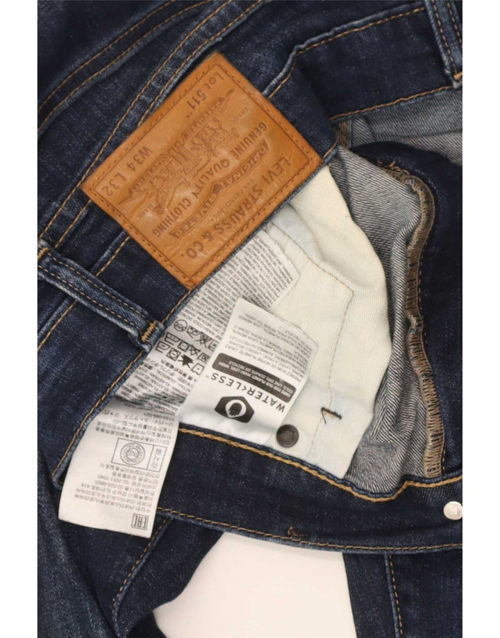 Levi's Dame 511 Slim Jeans W34 L32 Blå Bomuld
