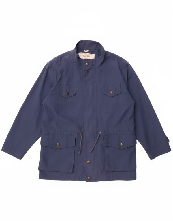 Vintage Herre Utility Jacket IT 48/50 Medium Navy Blue Polyester