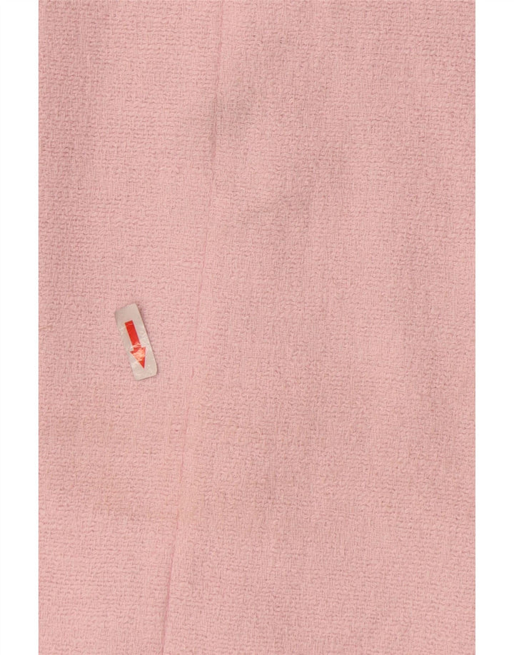 Zara Womens Open Overcoat UK 10 Small Pink Bomuld