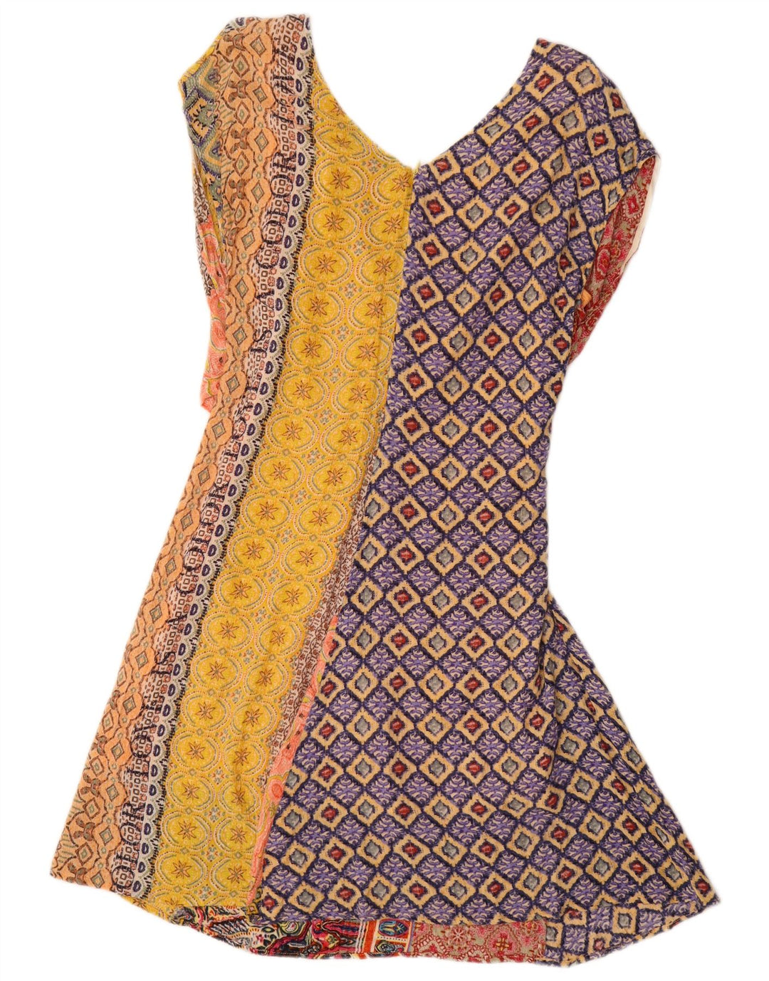 Desigual Dame A-Line Kjole EU 44 XL Flerfarvet Geometrisk