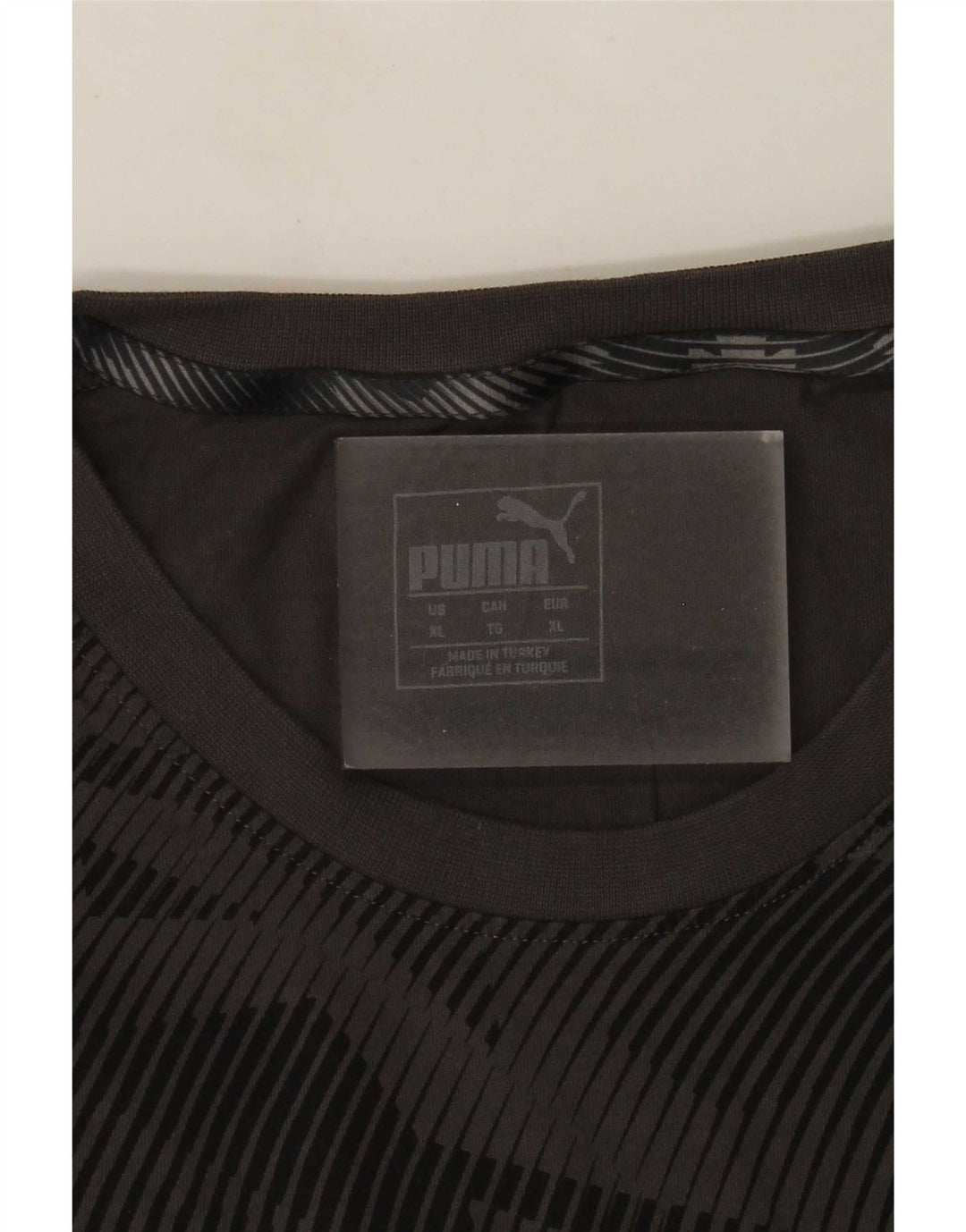 Puma Herre T-Shirt Top XL Grå Geometrisk