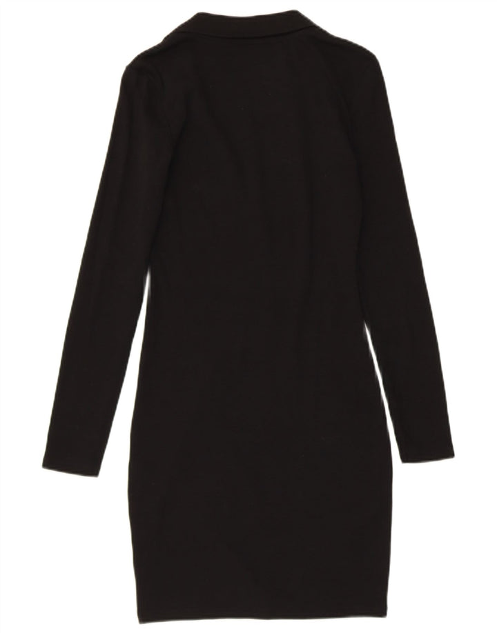 ZARA Womens Jumper Dress UK 8 Small Black Cotton