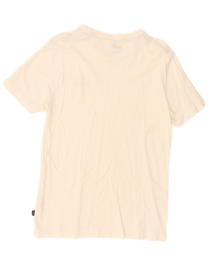 Puma herre T-shirt top lille hvid bomuld
