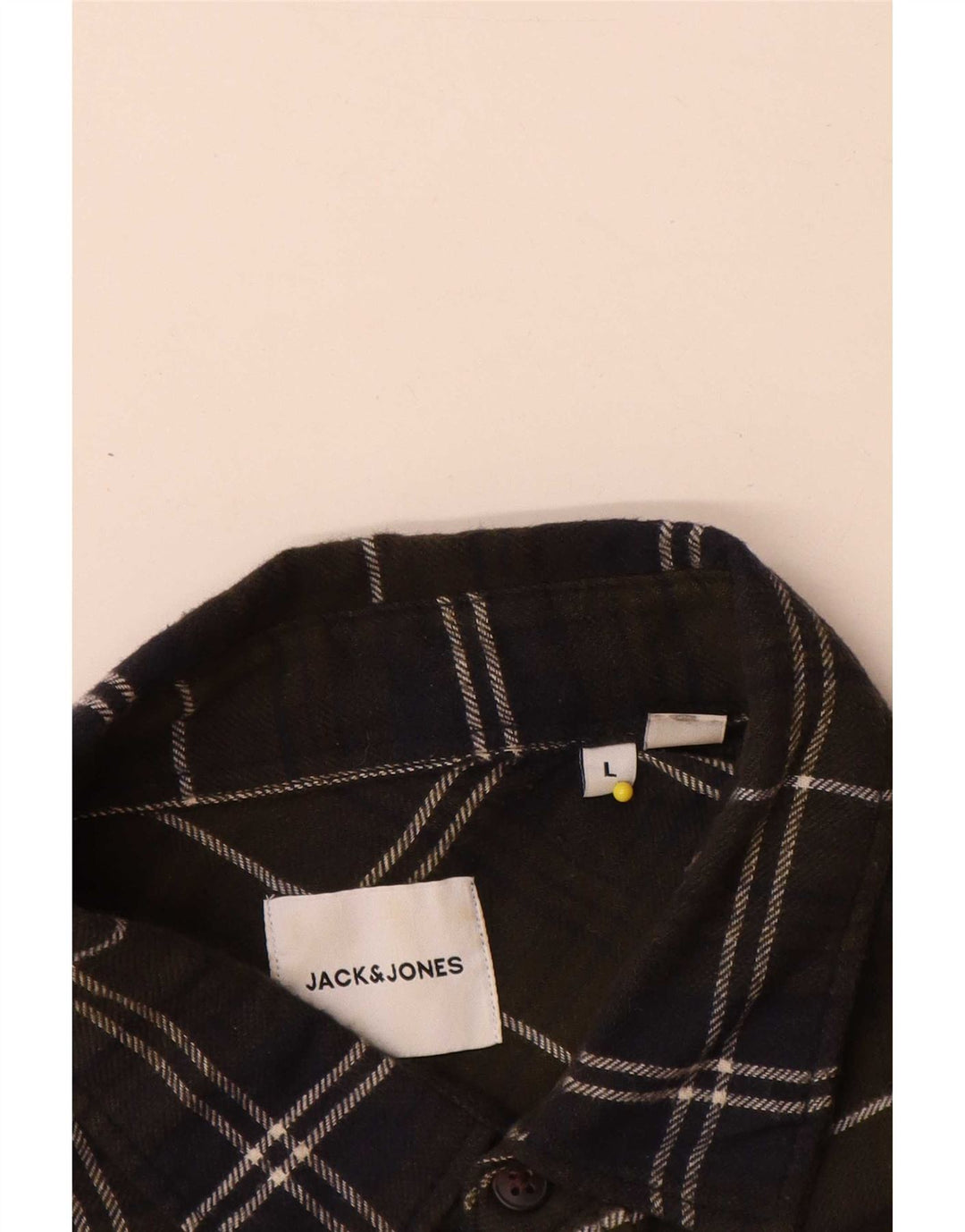 Jack & Jones Herre Flanellskjorte Stor Khaki Ternet Bomuld