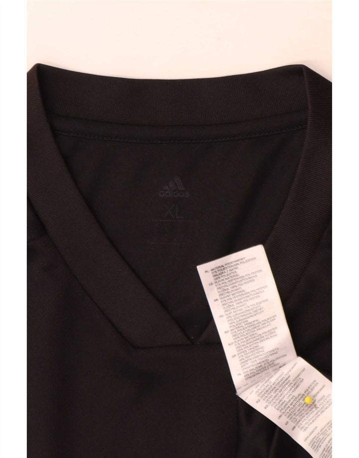 Adidas Herre Climacool T-Shirt Top XL Sort Polyester