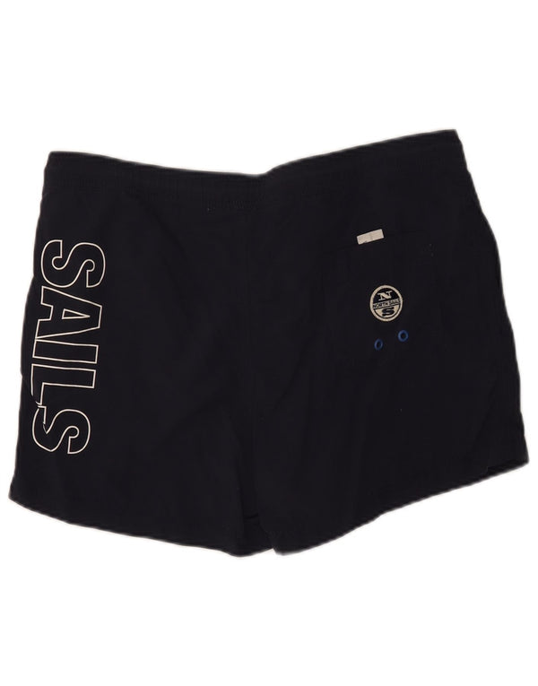 NORTH SAILS Grafiske badeshorts til mænd Medium Navyblå Polyamid