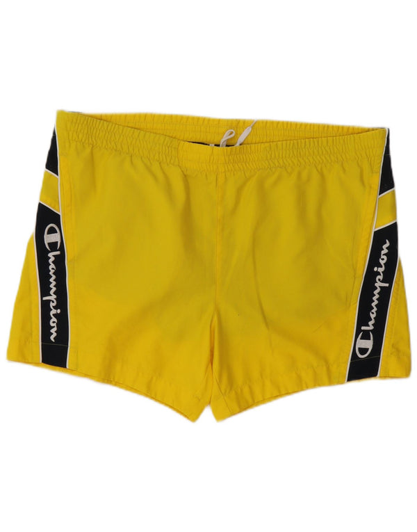 Champion Herre grafiske svømmeshorts Medium Gul Colourblock Polyester