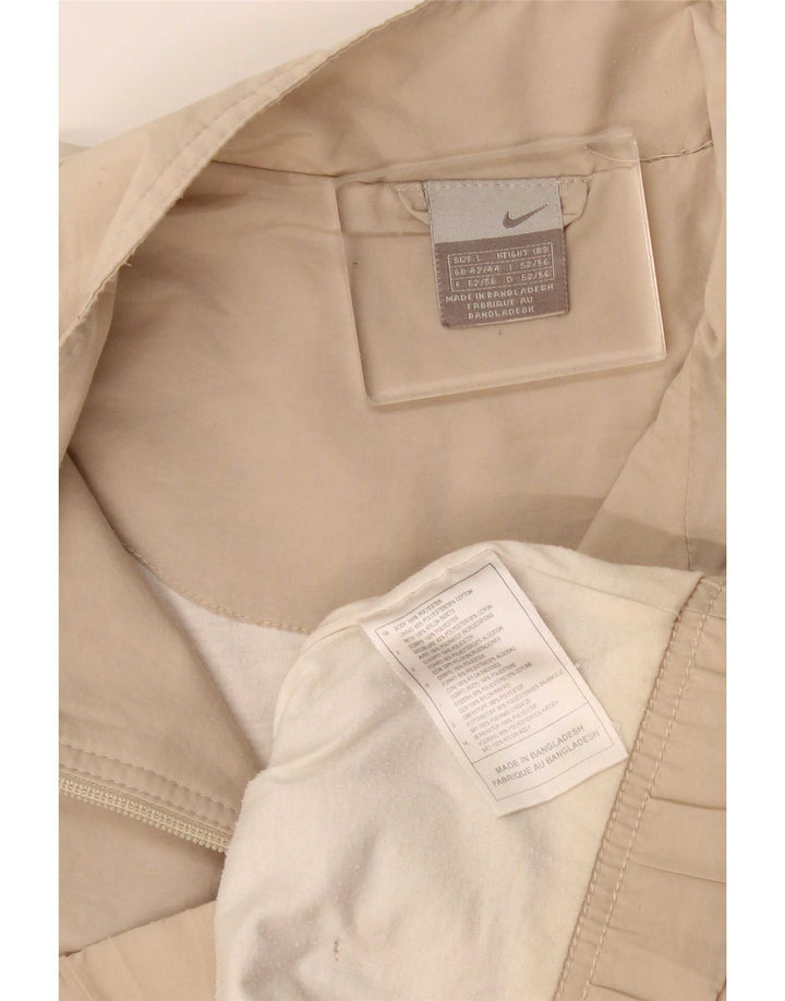 Nike træningsdragt til mænd, topjakke UK 42/44, stor beige polyester