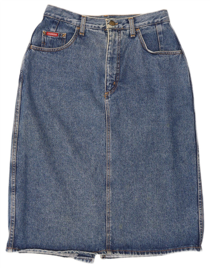 Carrera Midi-denimnederdel til kvinder W30 Medium Blue Bomuld