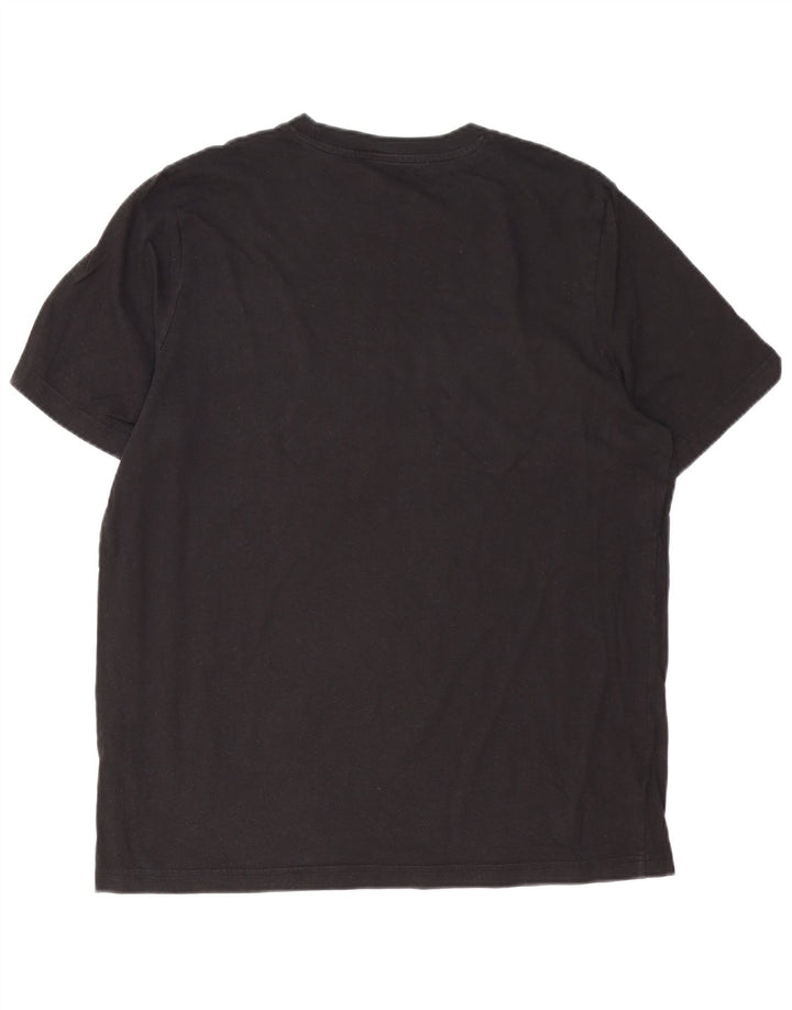 Puma Herre Grafisk T-Shirt Top Stor Sort Bomuld
