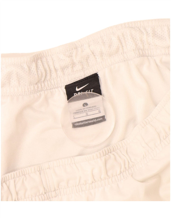 Nike Herre Dri Fit Sportsshorts Store Off White Polyester