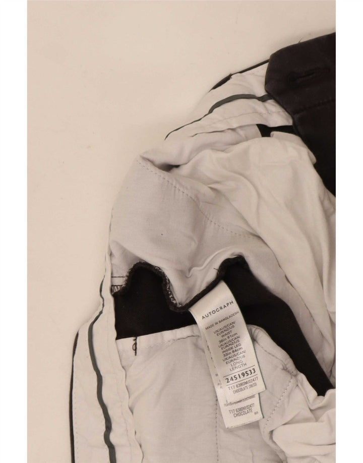 Marks & Spencer Herre Slim Chino Bukser W36 L33 Brun Bomuld