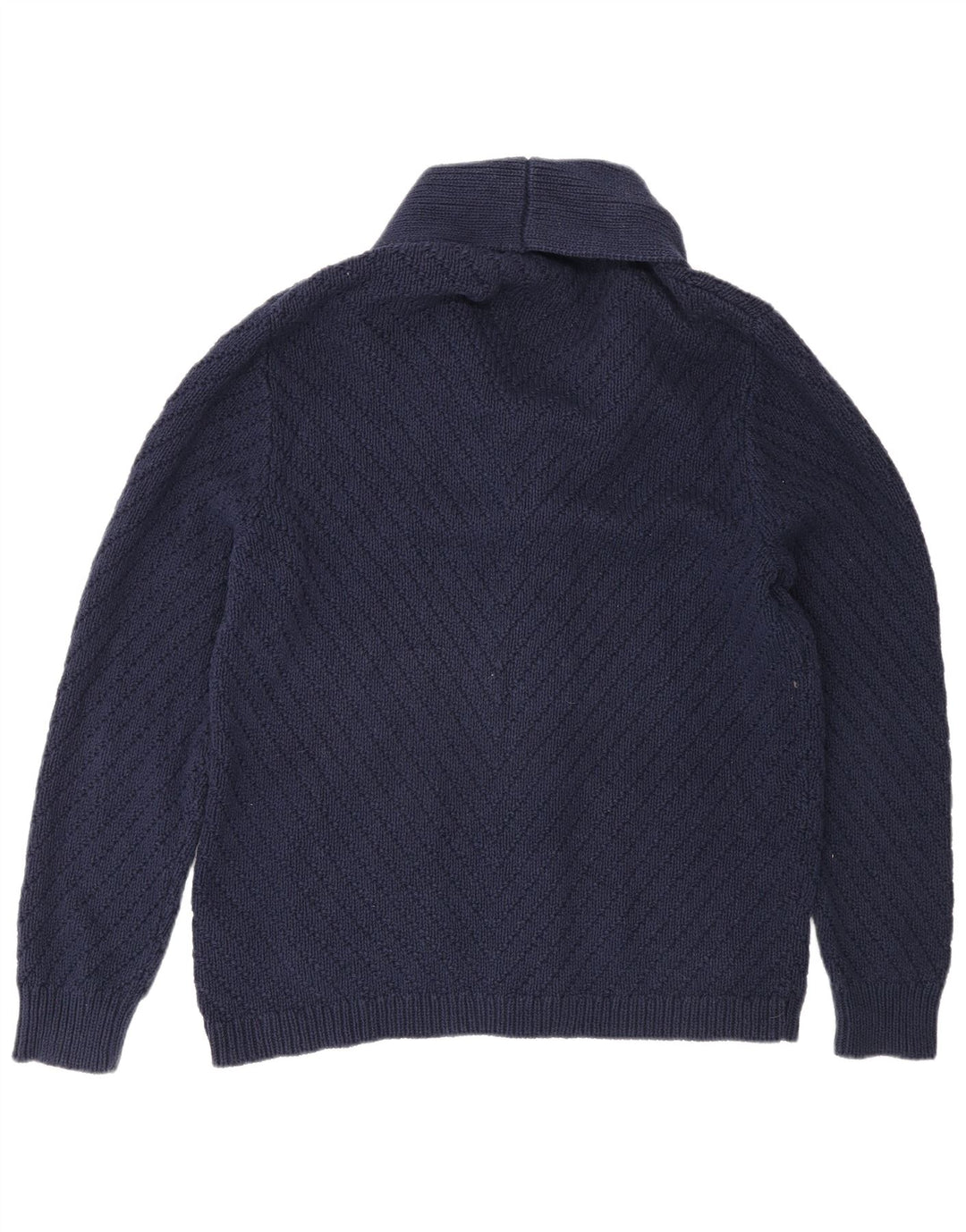 J. Crew Herre cardigan sweater Stor marineblå bomuld