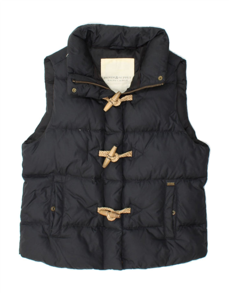 RALPH LAUREN Womens Padded Gilet UK 14 Medium Black Nylon Vintage Ralph Lauren and Second-Hand Ralph Lauren from Messina Hembry 